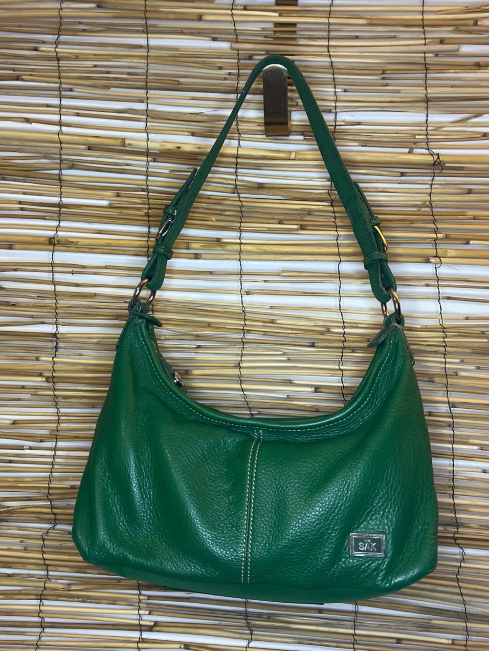 The Sak Green Leather Shoulder Hobo